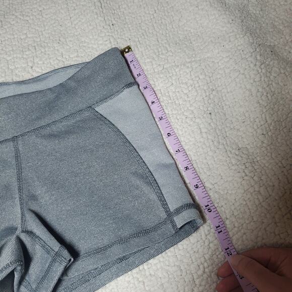 Aero Live Love Dream Yoga Athletic Shorts M Grey Stripe Activewear Compression - Picture 12 of 14
